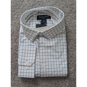 NWT Mizzen Main Leeward Classic Dress Shirt Men XXL Tattersall Check Long Sleeve